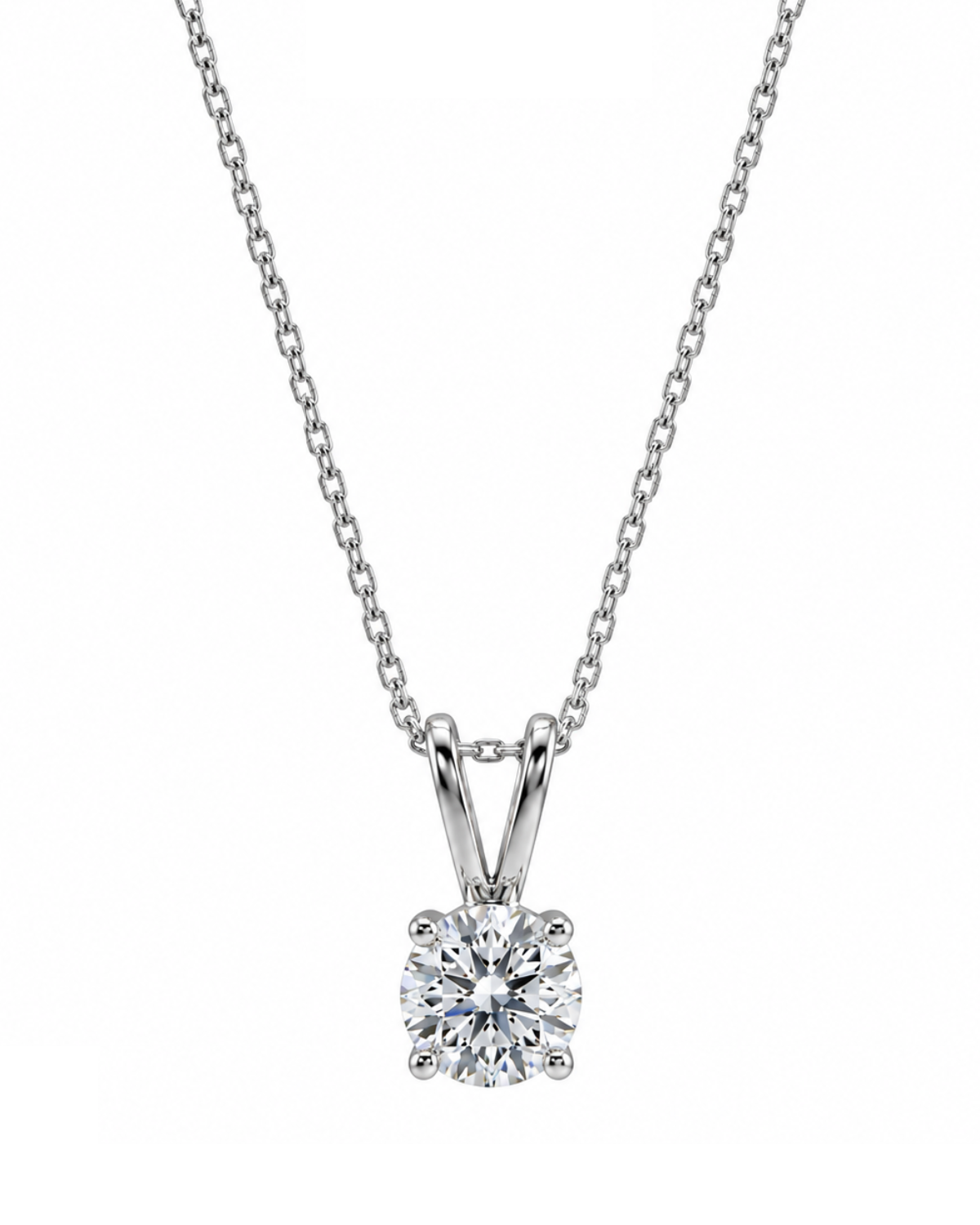 Zircon Pendant with Link Chain