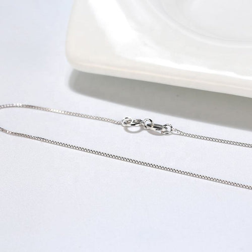 Minimal Muse Rhodium Plated Box Chain